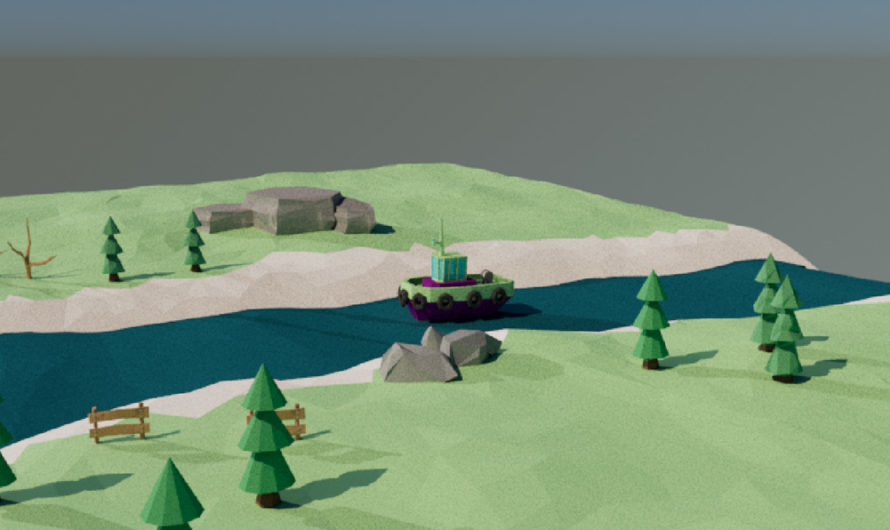 How To 3D Model Low Poly Scene and Terrain