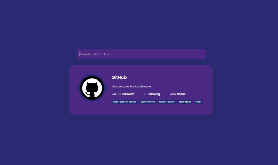 Create a Github User Search Box using the Github API
