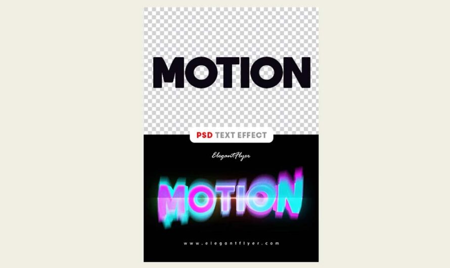 A free motion moving, vibrating, in action, movement PSD for photoshop – mock-up template for download