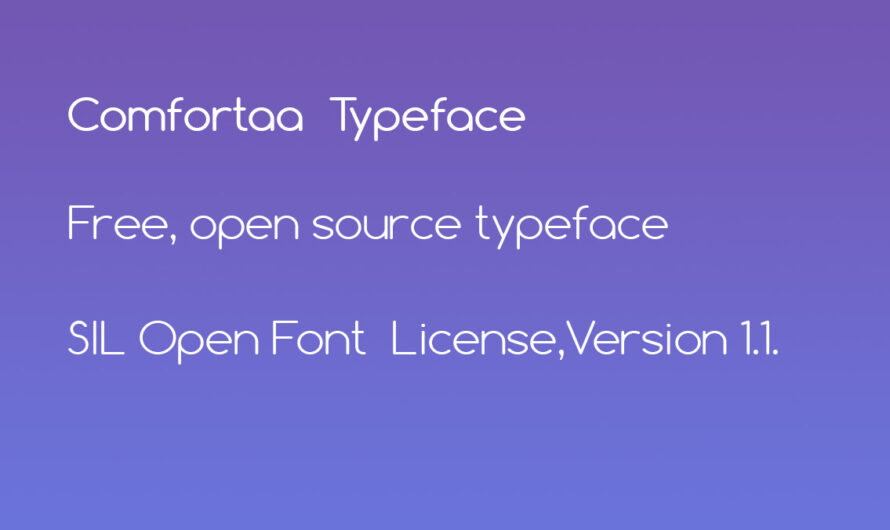 A free open source, sans serif font, Comfortaa typeface
