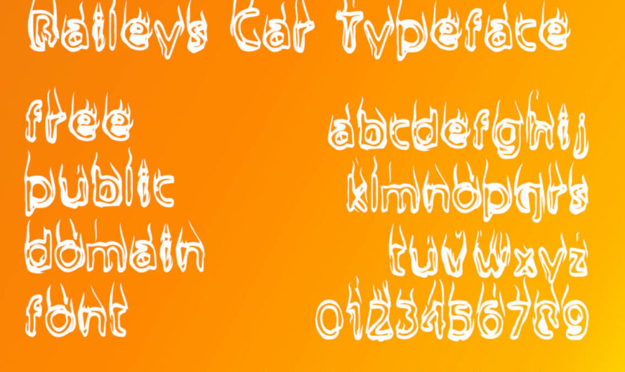 A free public domain, fire and flame decorative font, Baileys Car Typeface