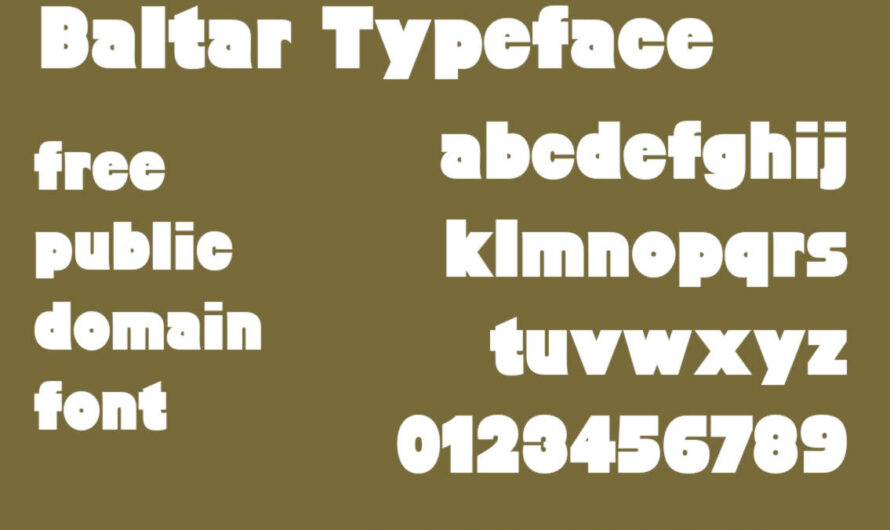 A free public domain, decorative font, Baltar Typeface