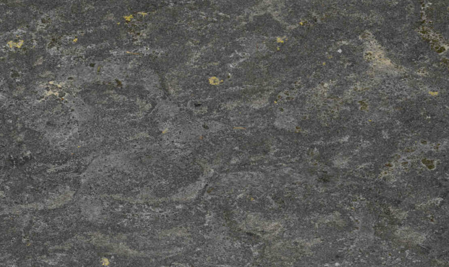 A Free CC0 public domain PBR material texture – dark, black, slate grey rough cliff or rock 3D model, photoshop and blender texture