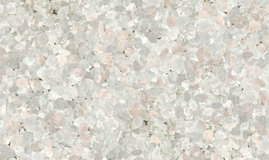 A free CC0 PBR public bright white stones, beige stones, brown stones, white stones, light gravel, pebbles, white pebbles, stones, white texture for 3D models, photoshop and blender