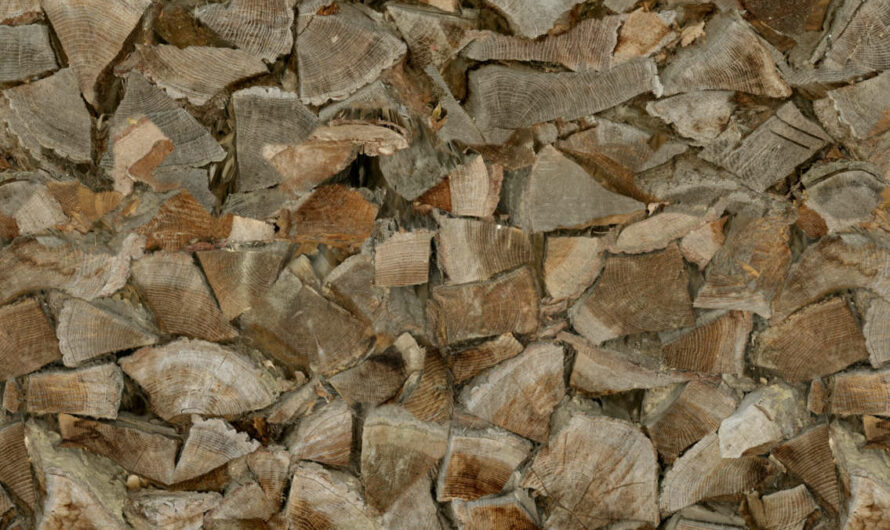 A free CC0 PBR public domain chopped wood, wood bundle, fire wood, logs and wood texture for photoshop and blender